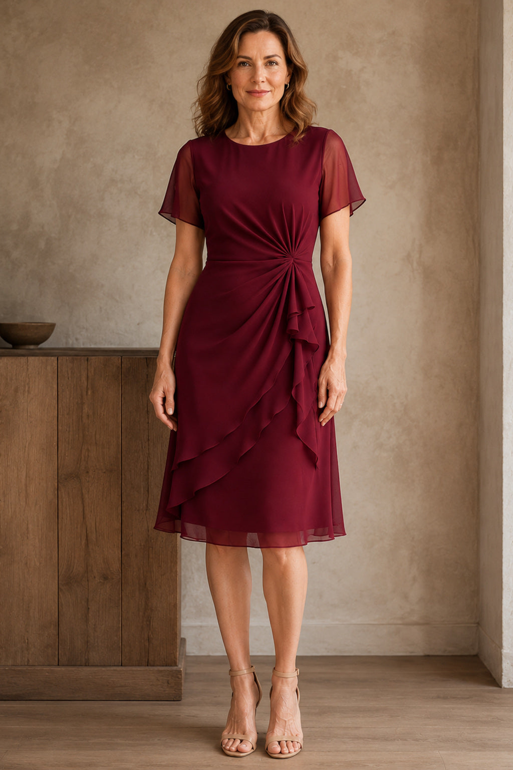 Arletta | Soft-Touch Gathered-Waist Dress