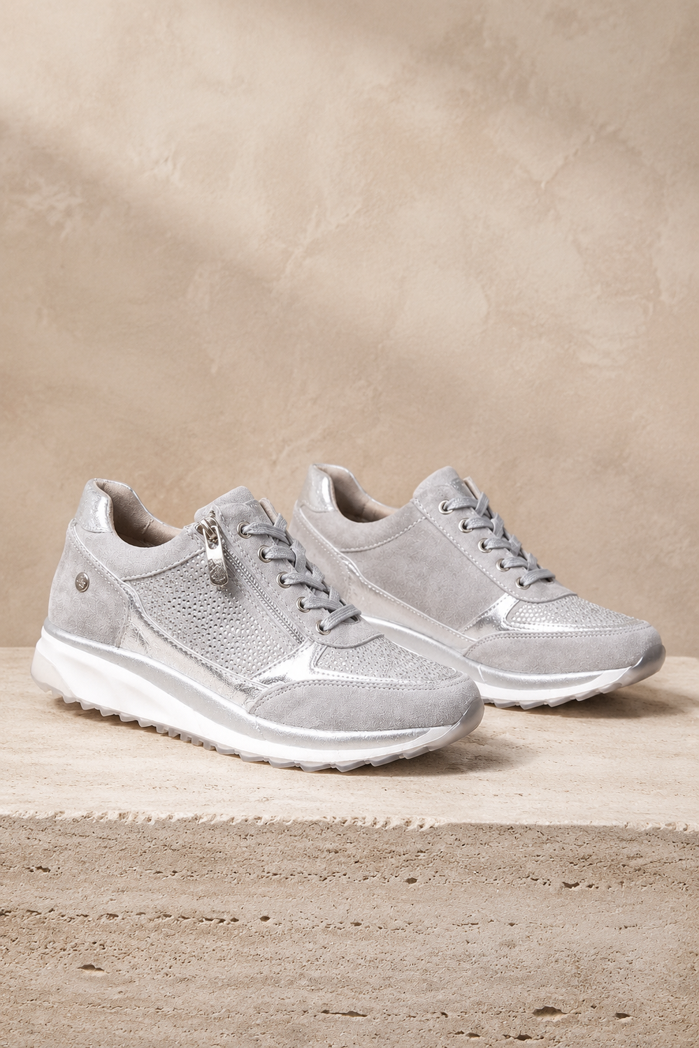 Ashley sequin wedge sneakers - product view
