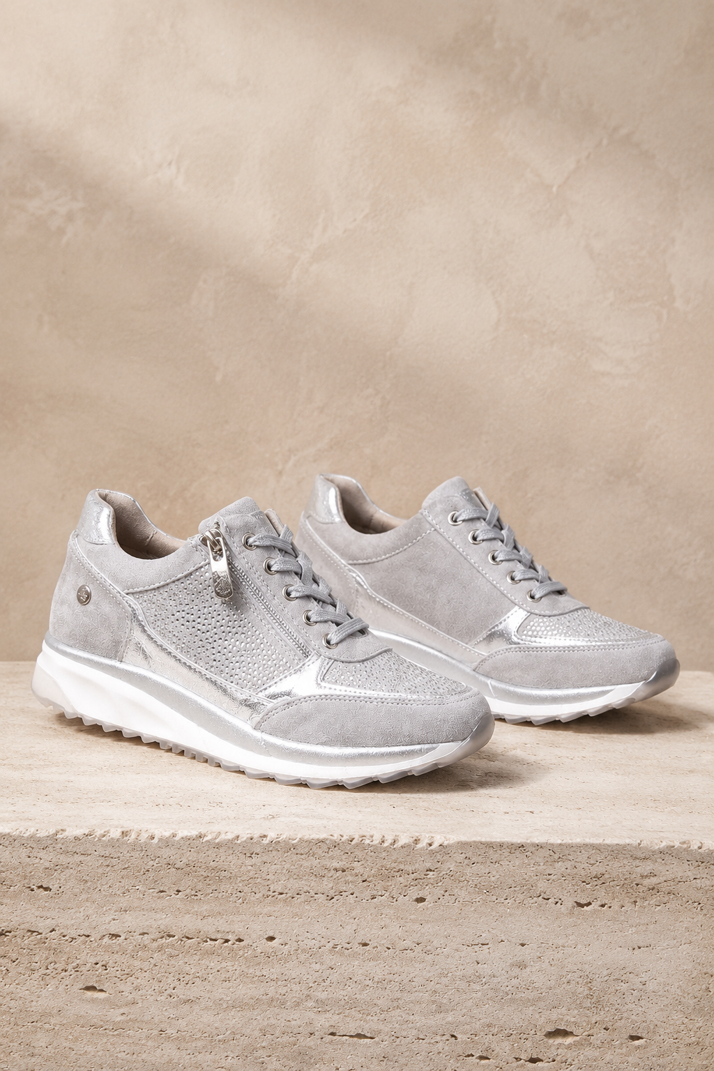 Ashley sequin wedge sneakers - product view