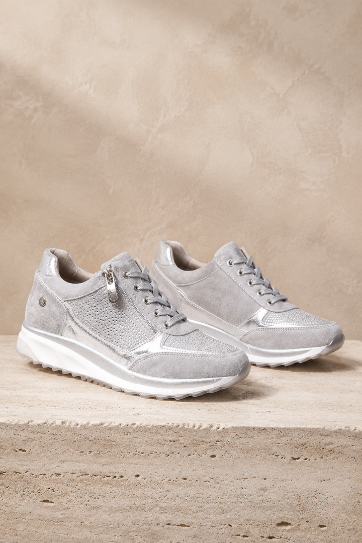 Ashley sequin wedge sneakers - product view