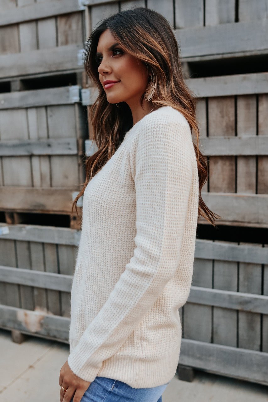 Cassie | Brushed Waffle Knit Sweater