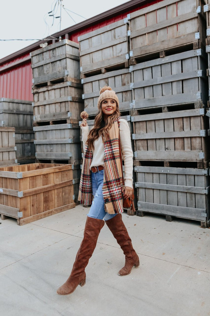 Cassie | Brushed Waffle Knit Sweater