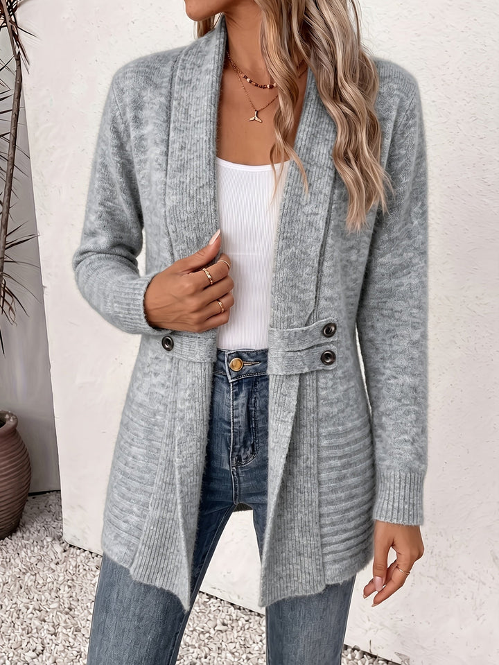 Joyce | Shawl Collar Longline Cardigan