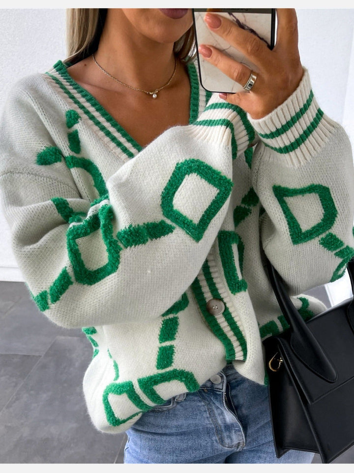 Reese | Color Block Plush Cardigan
