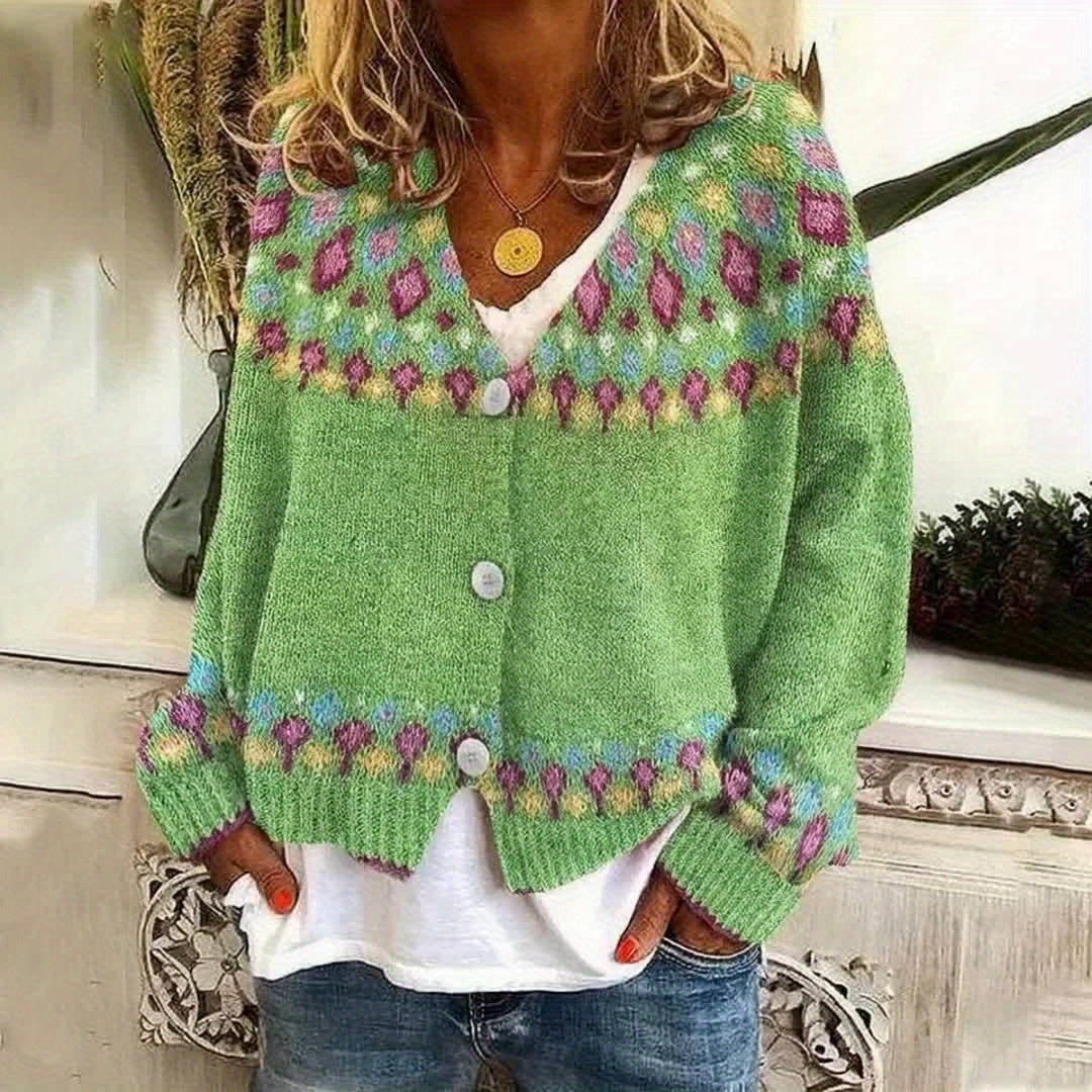 Fair Isle-trui met motief aan de achterkant voor dames