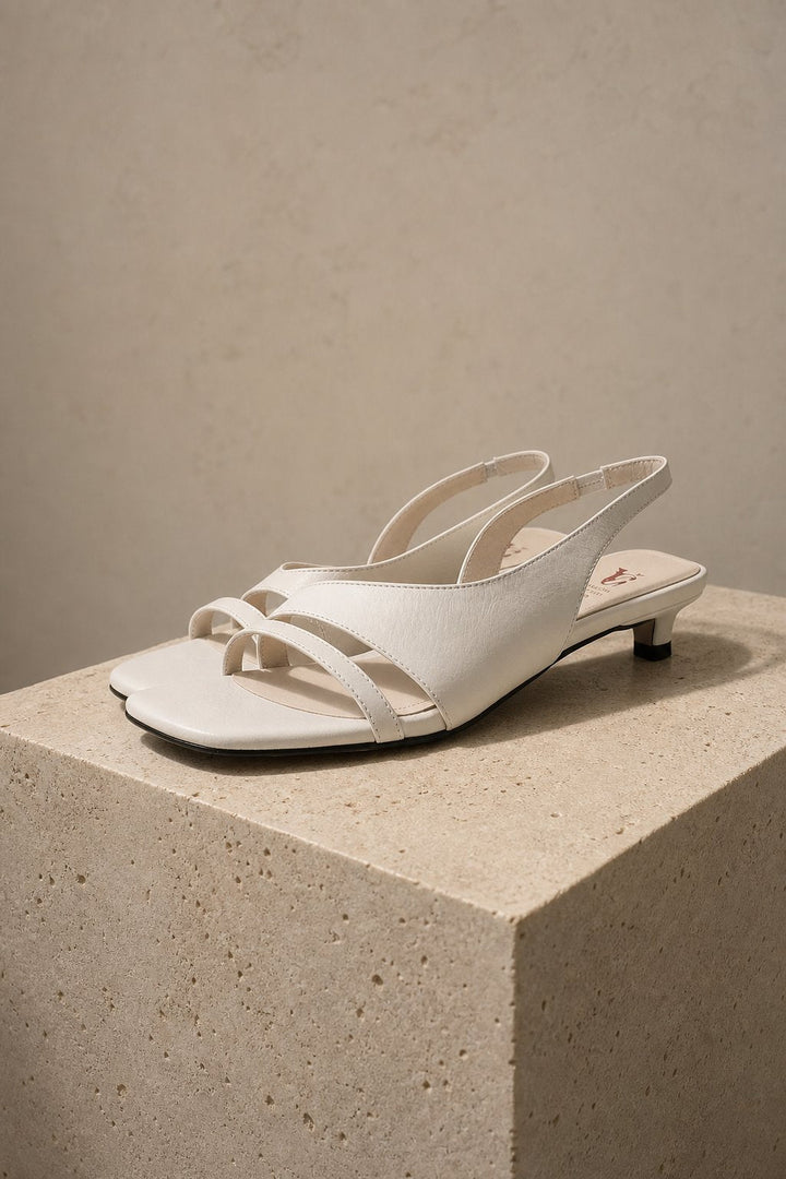 Biarritz Italian leather Line-Tied Heel