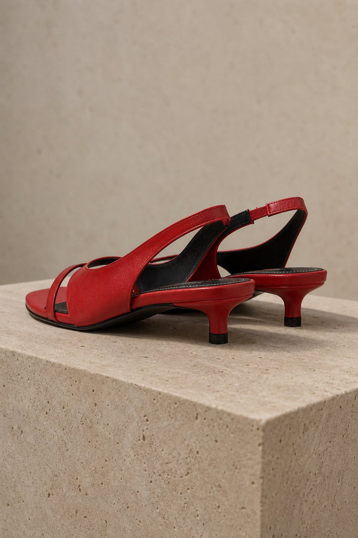 Biarritz Italian leather Line-Tied Heel