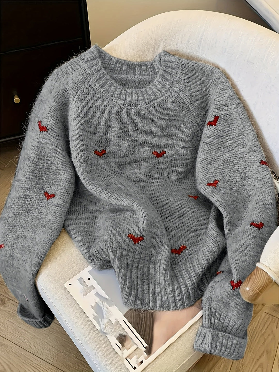 Kennedy | Raglan Sleeve Crew Neck Sweater