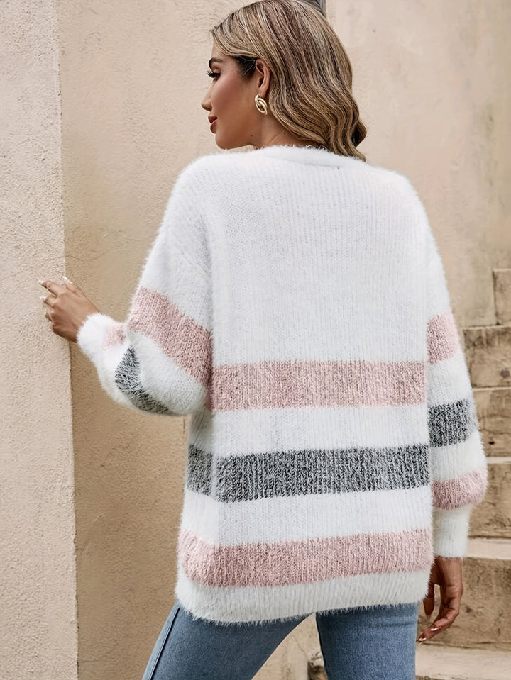 Maxine | Striped Drop Shoulder Cardigan