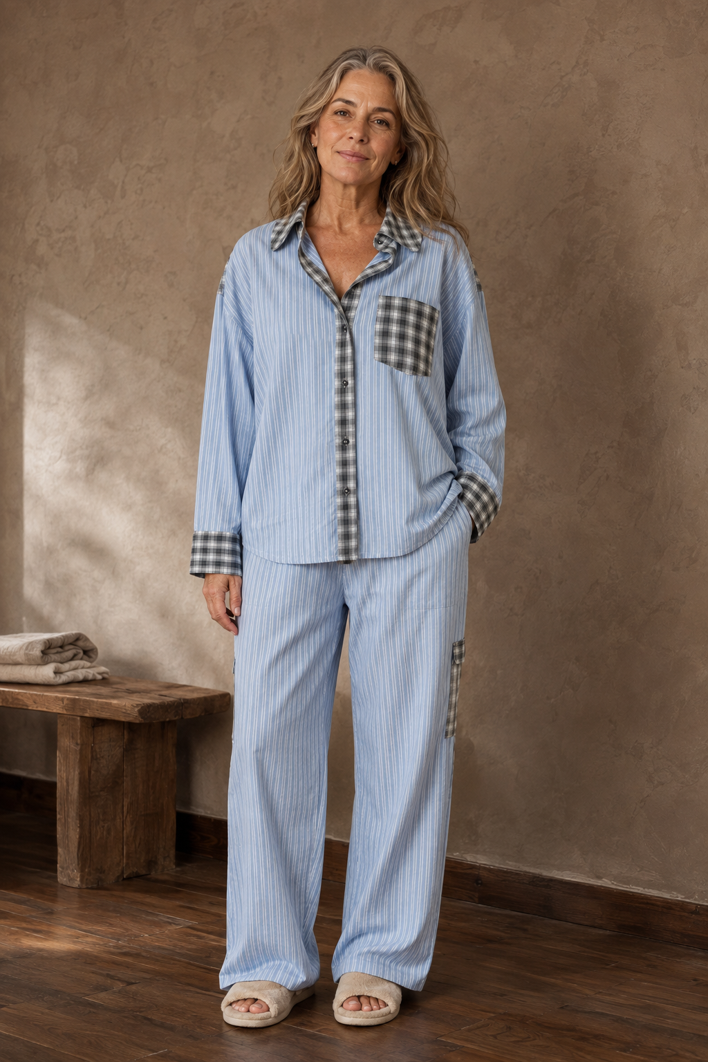 Elsie | Two-Piece Cotton Pajama Set