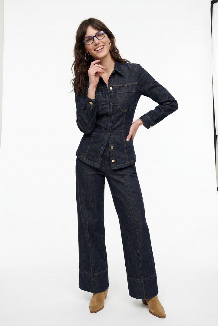 Marenza Button Denim Set