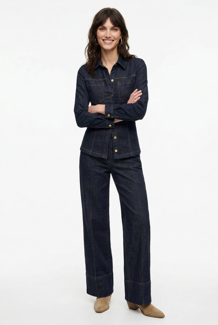 Marenza Button Denim Set