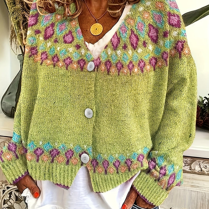 Fair Isle-trui met motief aan de achterkant voor dames