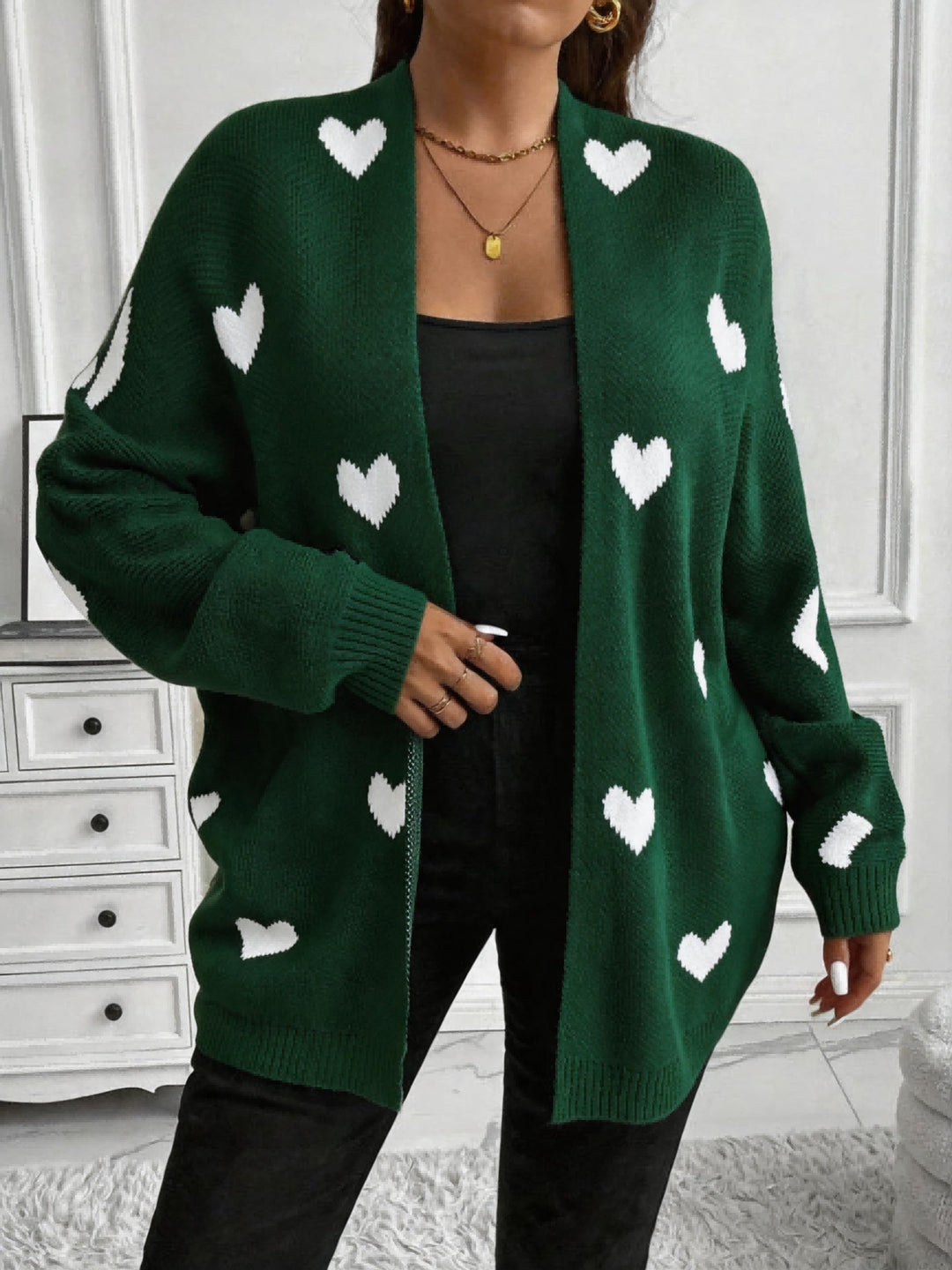 Savannah | Heart Pattern Cardigan