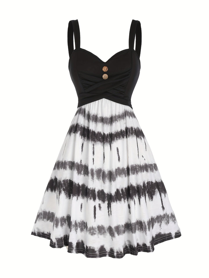 Kendra | Tie Dye Button Front Dress