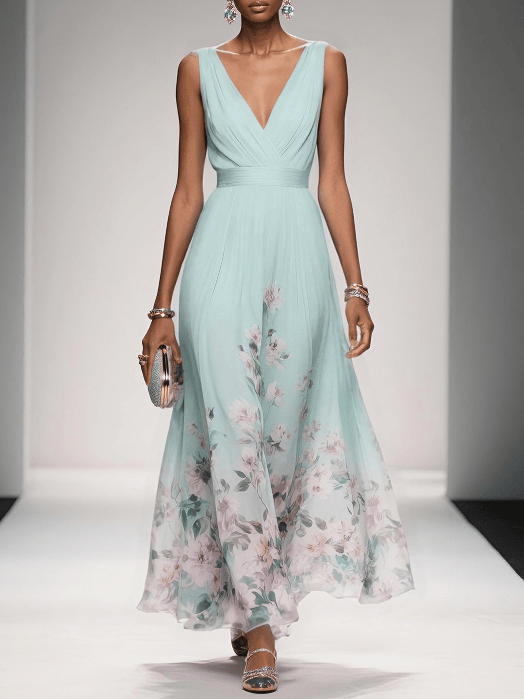 Fiona | Floral Print Wedding Guest Dress