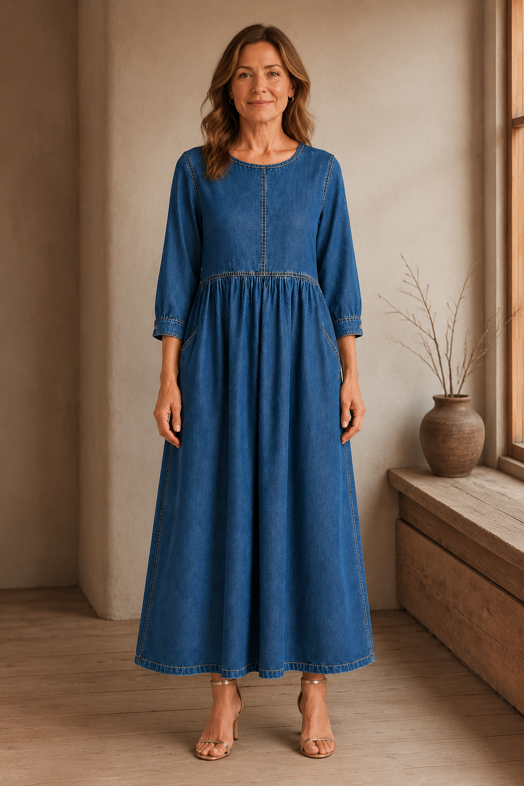 Doreen | Denim Maxi Dress