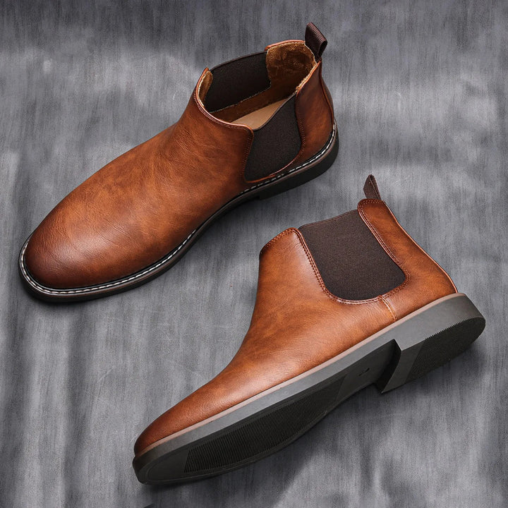The Staffordshire Men's Classic Leather Chelsea Ankle Boots
