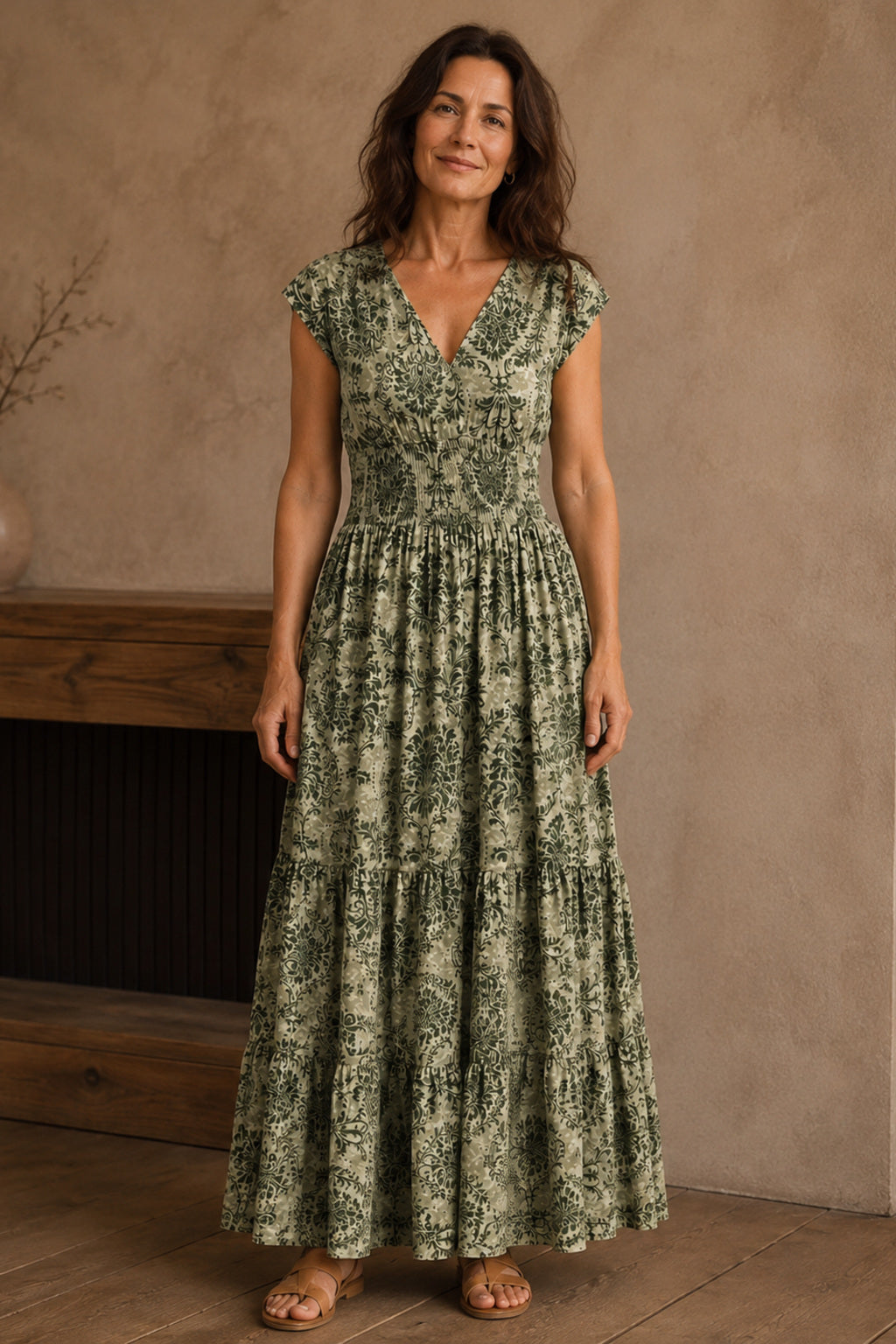 Wendy | Patchwork Print Maxi Dress