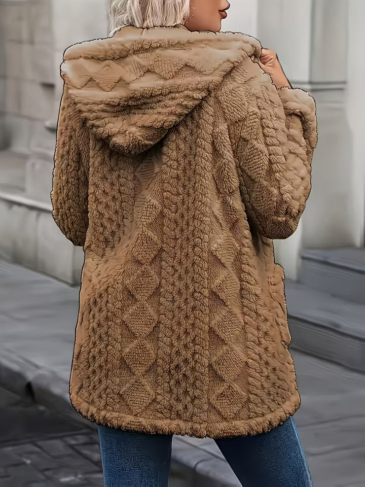 Doris | Longline Plush Zip-Up Hoodie