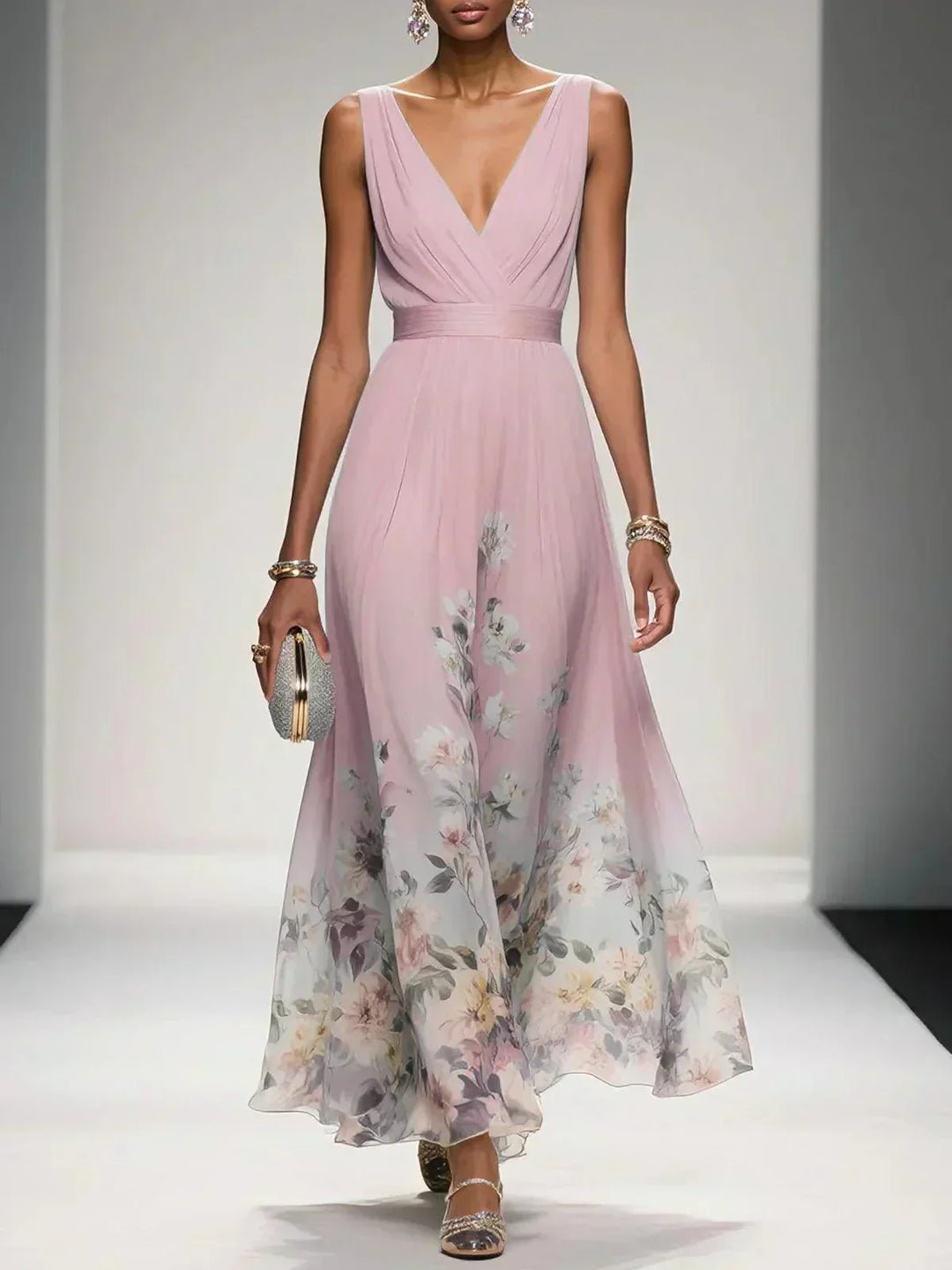 Fiona | Floral Print Wedding Guest Dress