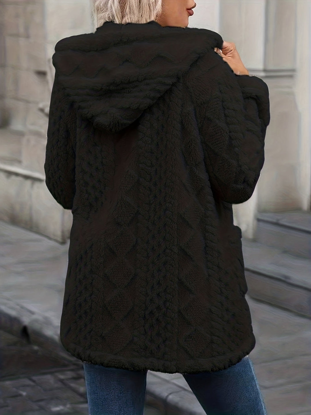 Doris | Longline Plush Zip-Up Hoodie