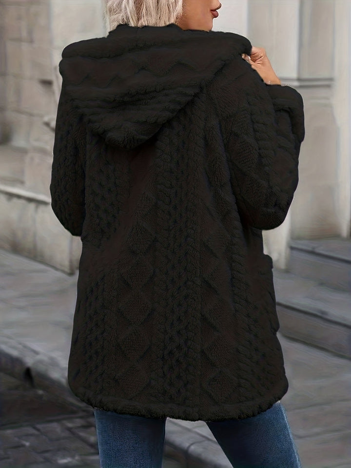 Doris | Longline Plush Zip-Up Hoodie