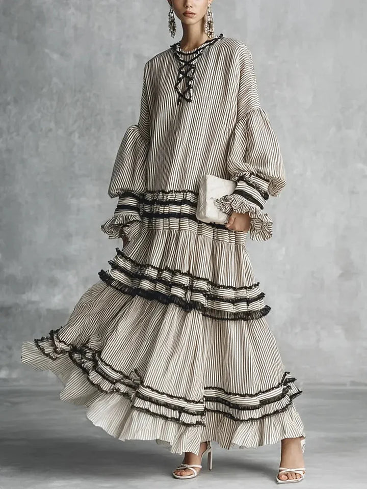 Thelma | Ruffled Cotton Maxi Dress