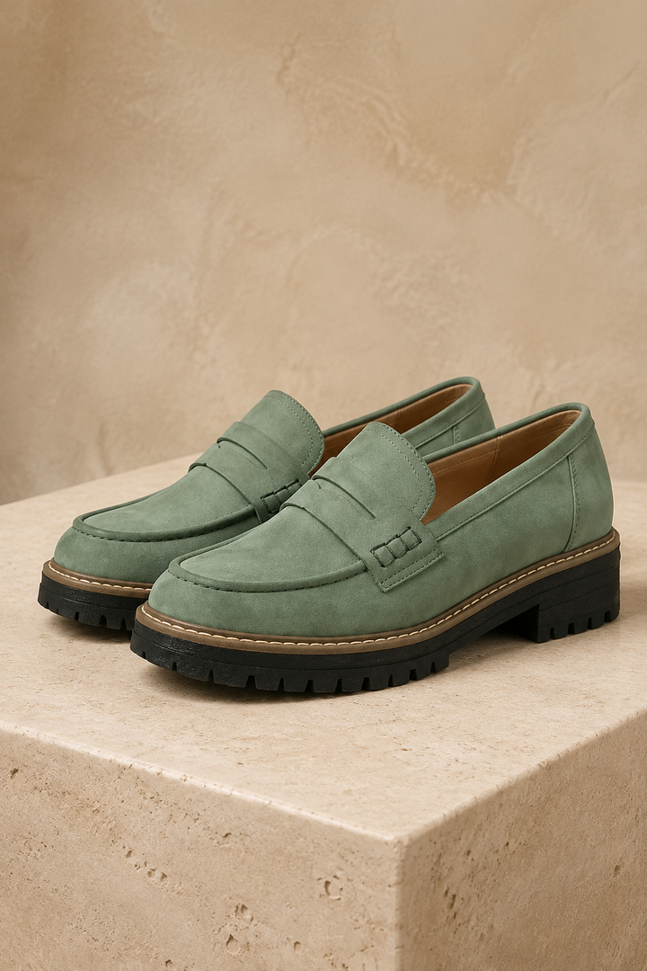 Eileen groene comfortloafer – productbeeld