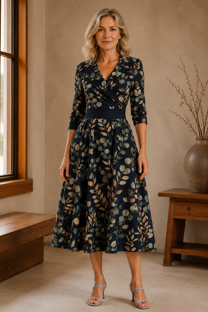 Eleanor | Vintage Fit and Flare Midi Dress