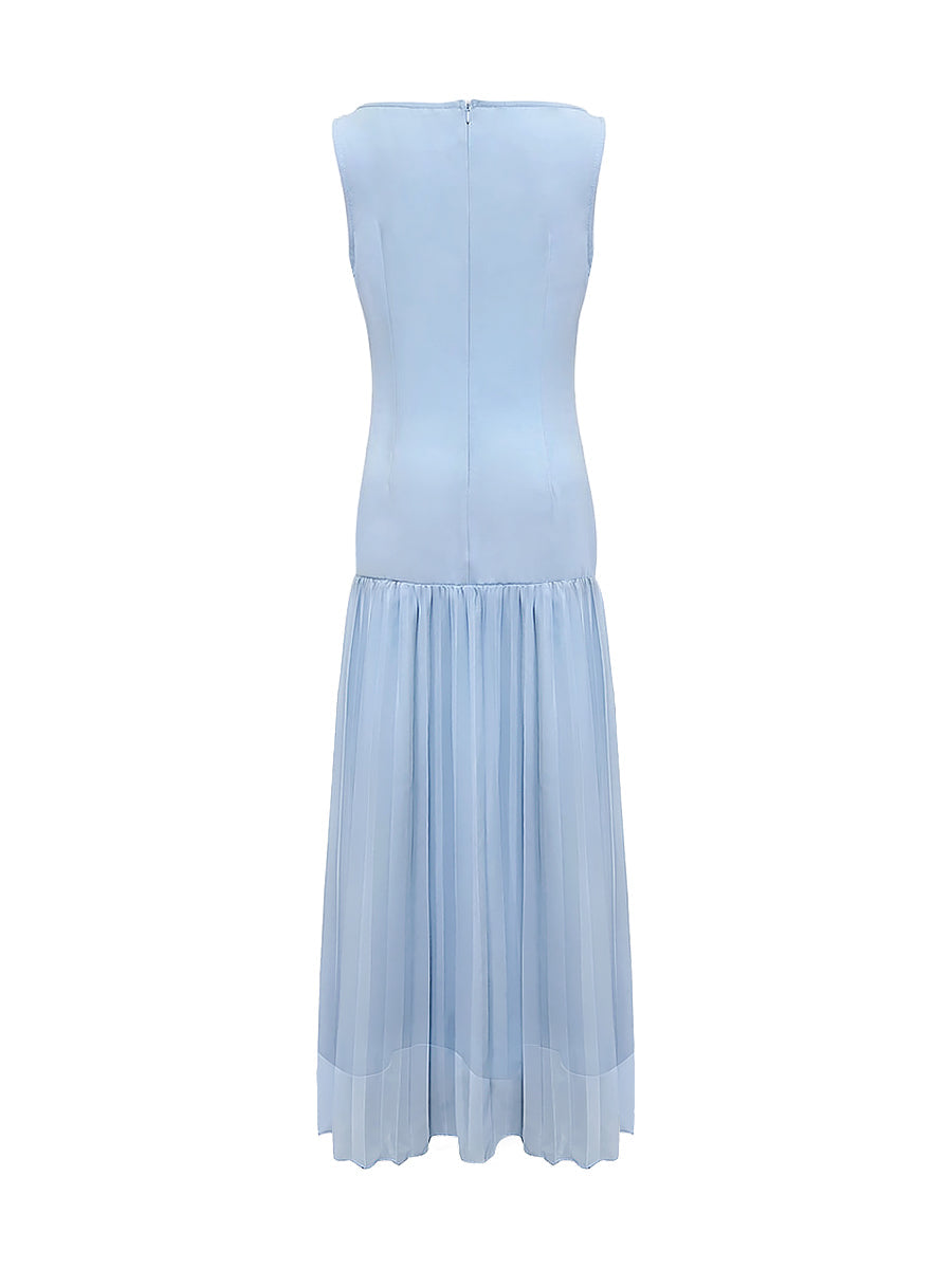 Miriam | Pleated Sleeveless Maxi Dress