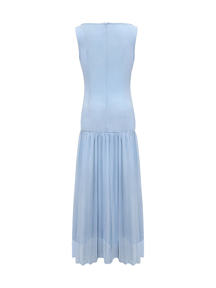 Miriam | Pleated Sleeveless Maxi Dress