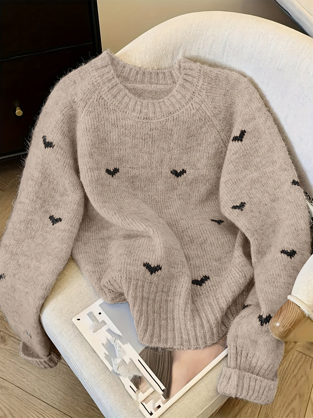 Kennedy | Raglan Sleeve Crew Neck Sweater