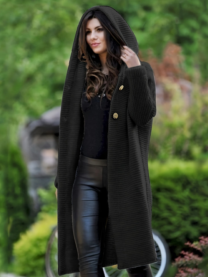 Halflange Trui met Capuchon en Cardigan