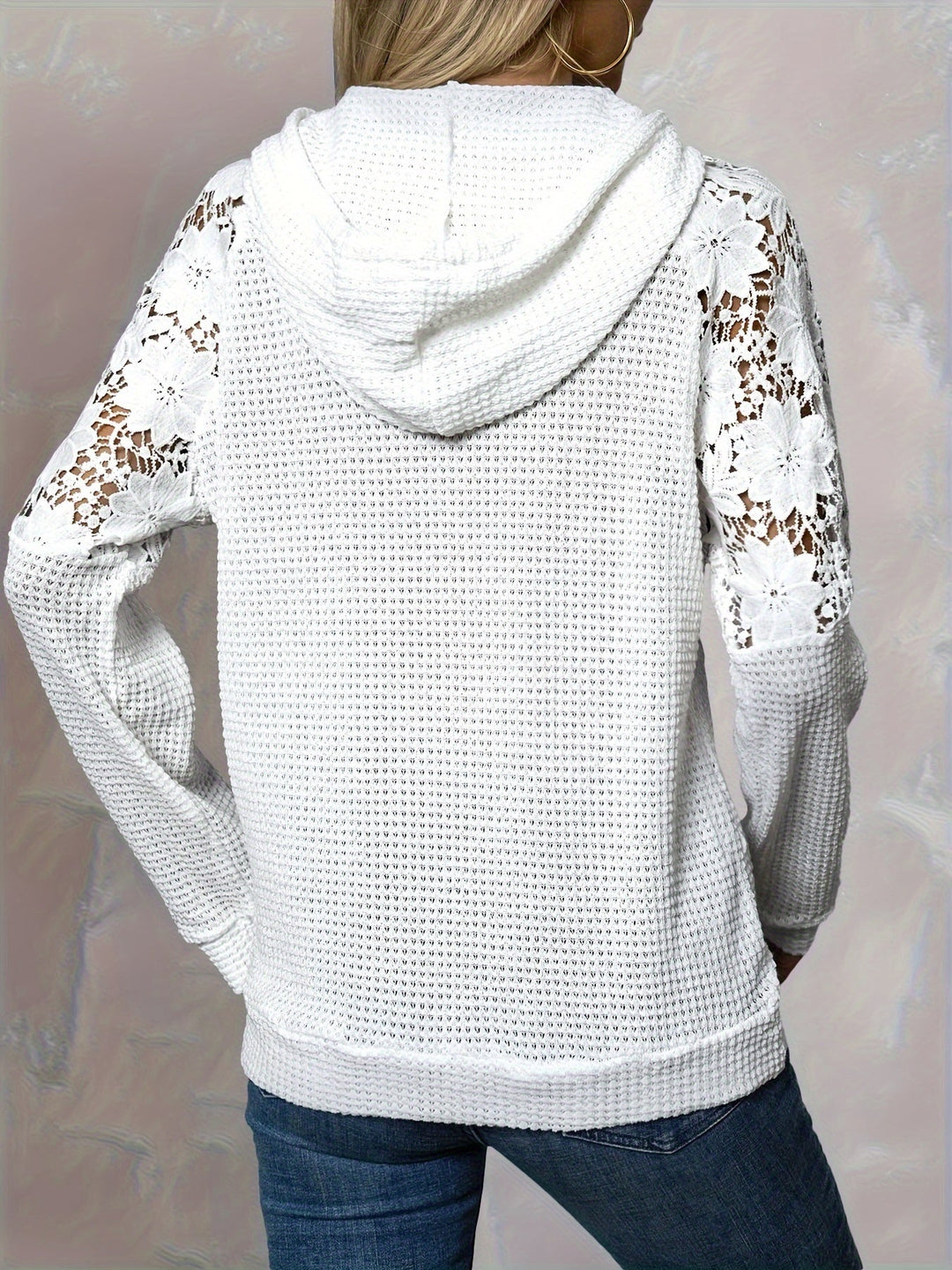 Barbara | Lace Trim Raglan Hoodie