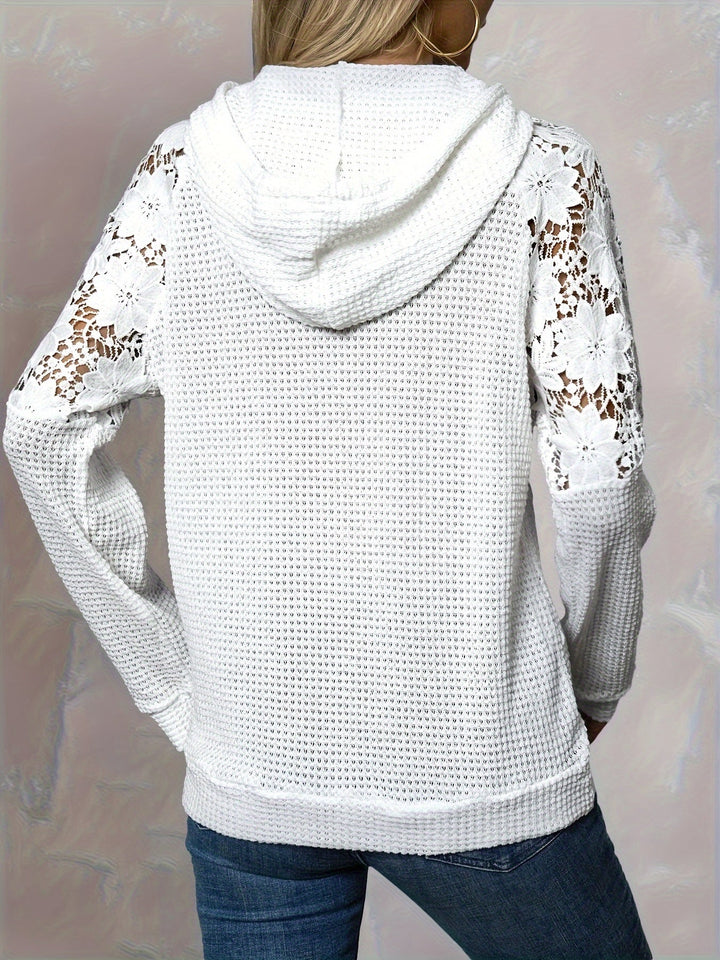Barbara | Lace Trim Raglan Hoodie