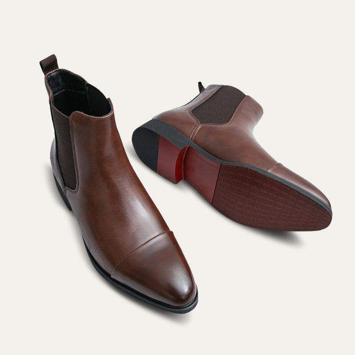 The Savile Row Faux Leather Chelsea Boots for Men