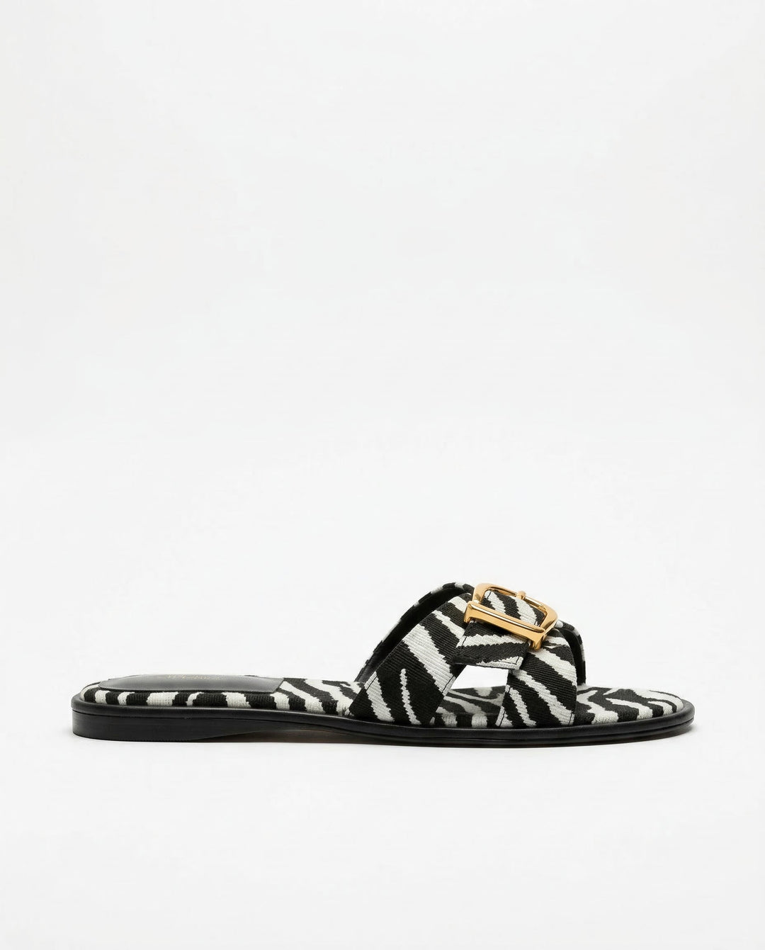 Calvi Italian Leather Cutout Slide Sandal