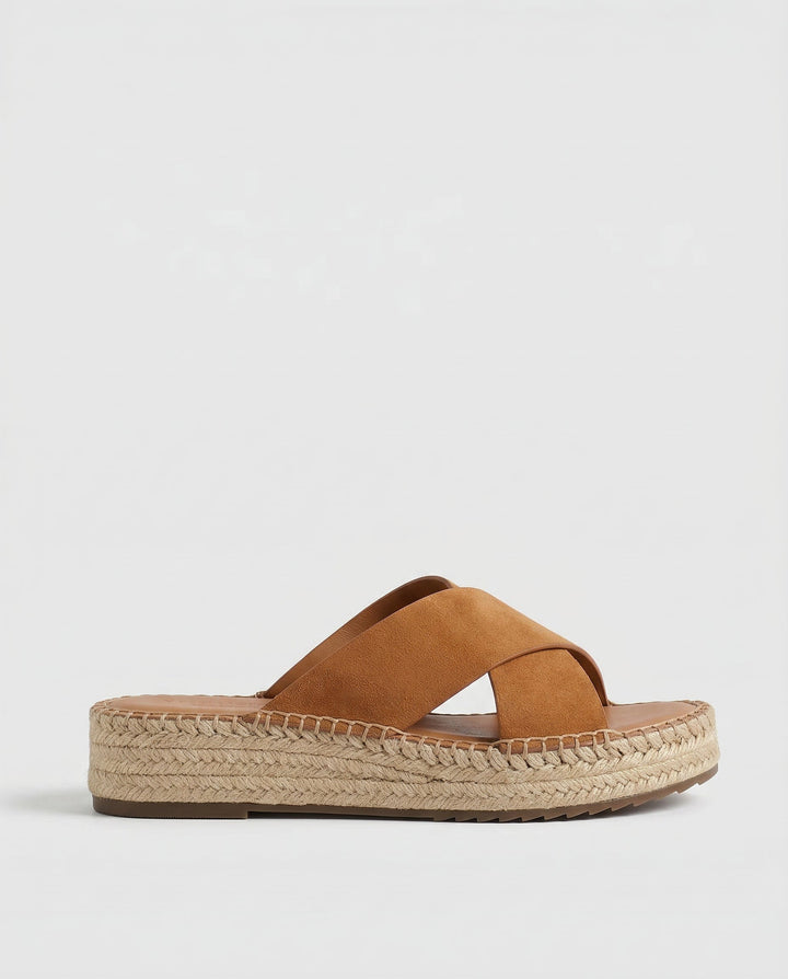 Sorella Woven Leather Platform Sandals