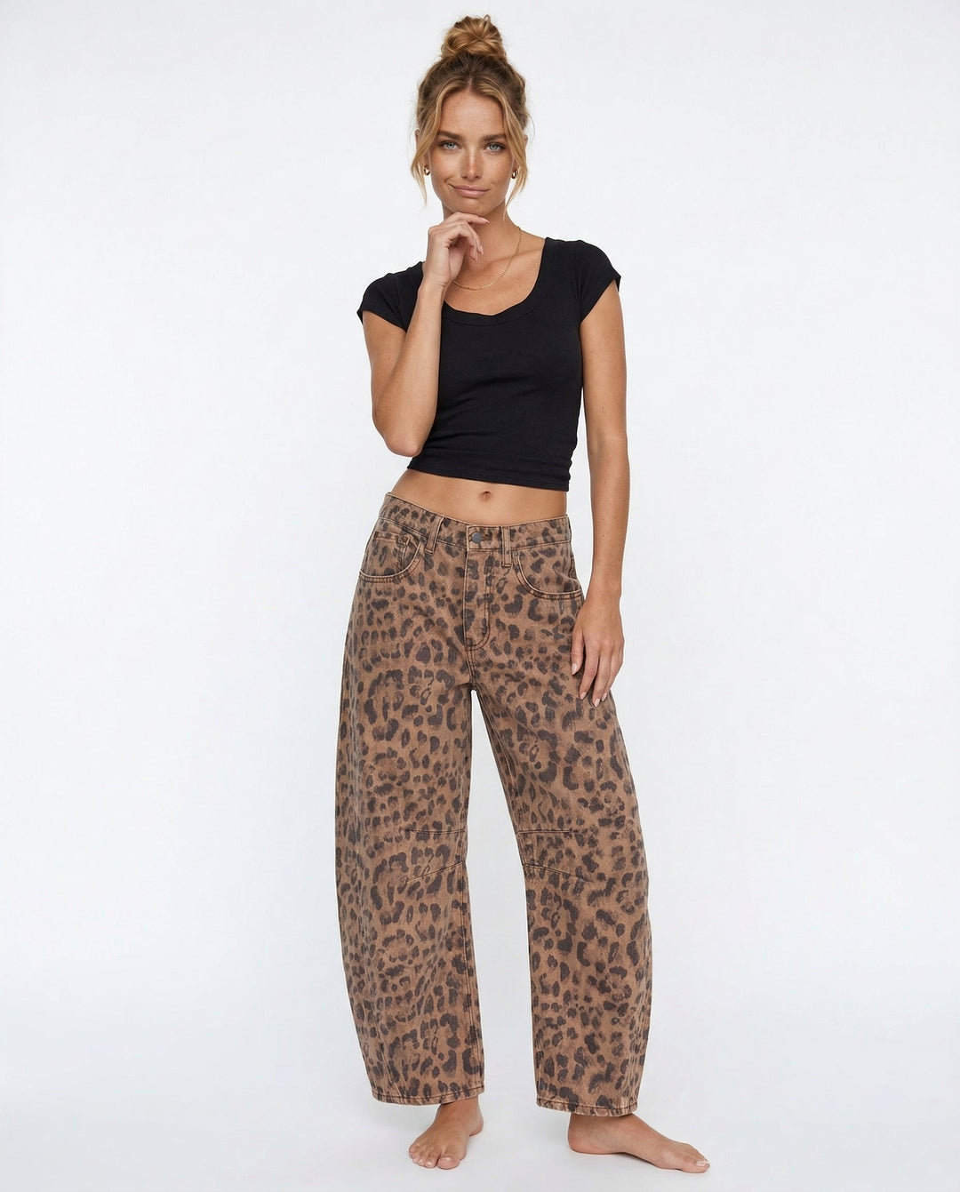 Everly Barrel-Leg Denims