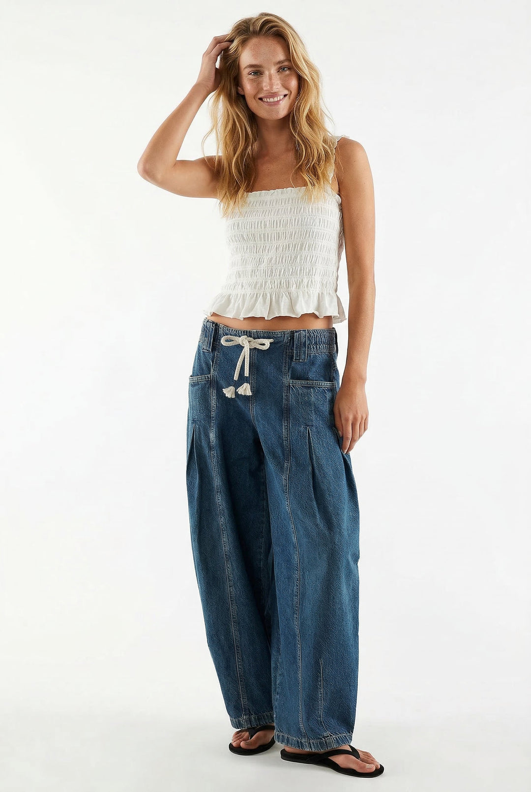 Marlowe Drawstring Denim Pants
