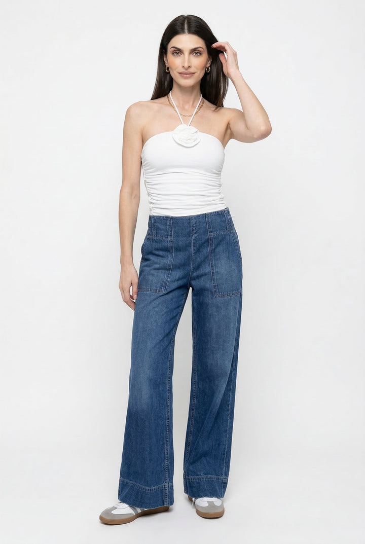 Audrey Wide-Leg Denim Jeans