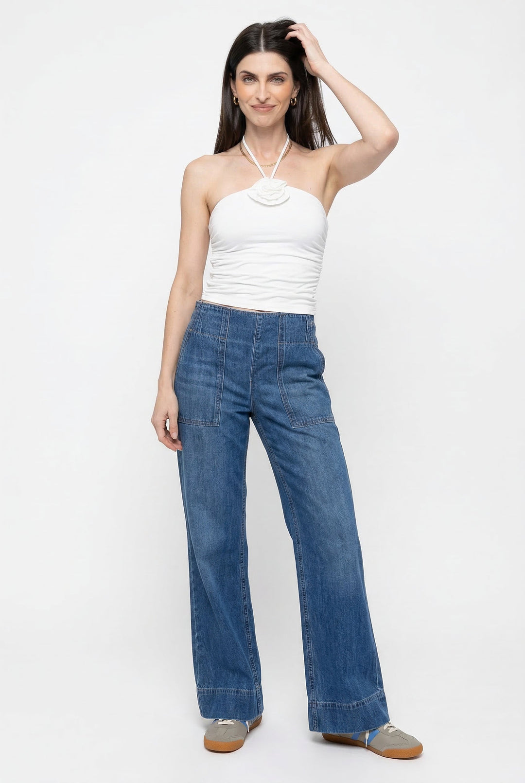 Audrey Wide-Leg Denim Jeans