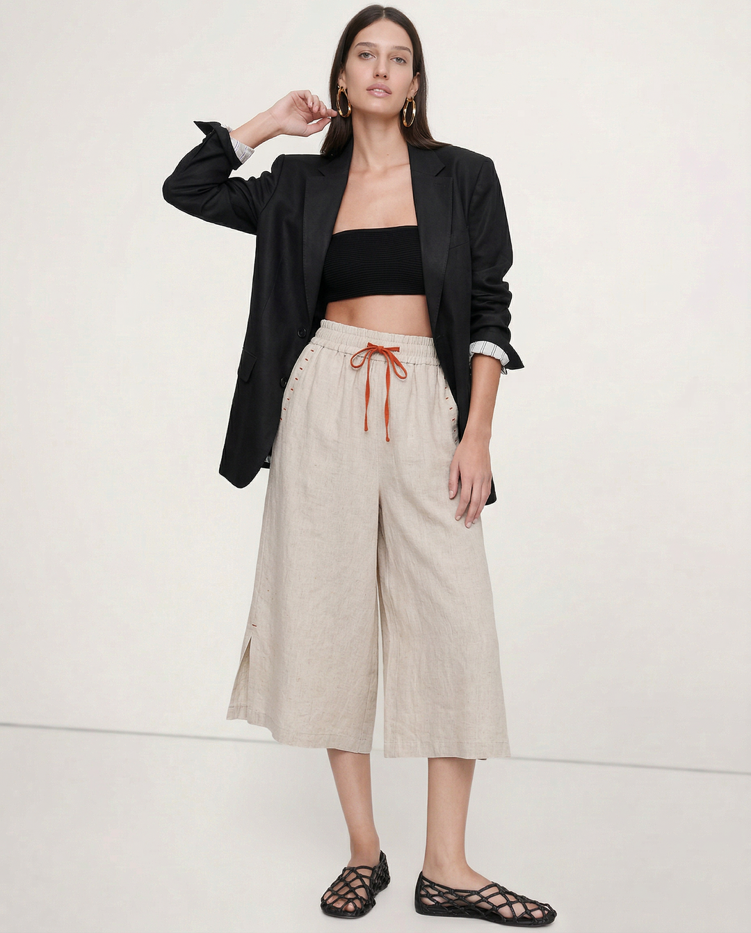 The Drawstring Wide Leg Pant