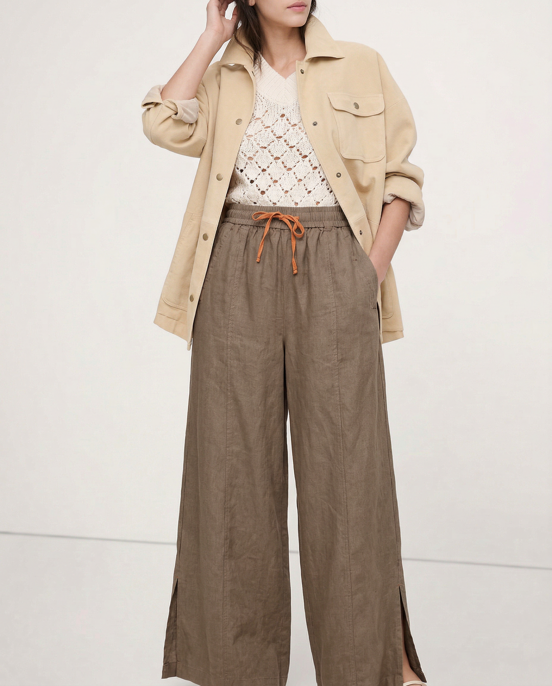 The Drawstring Wide Leg Pant