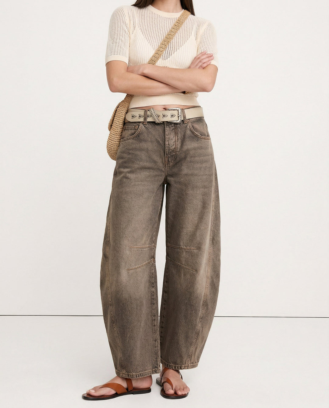 Everly Barrel-Leg Denims