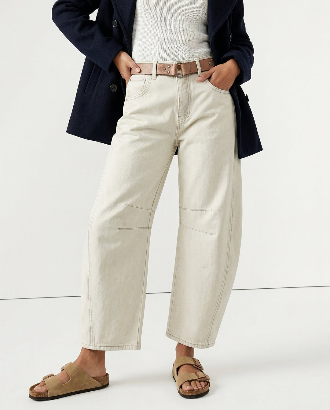 Everly Barrel-Leg Denims