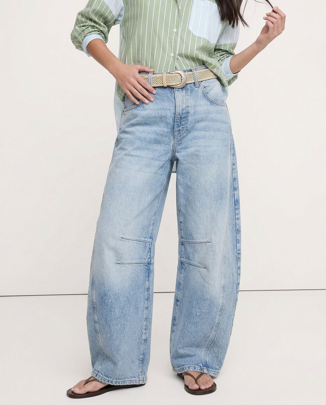 Everly Barrel-Leg Denims