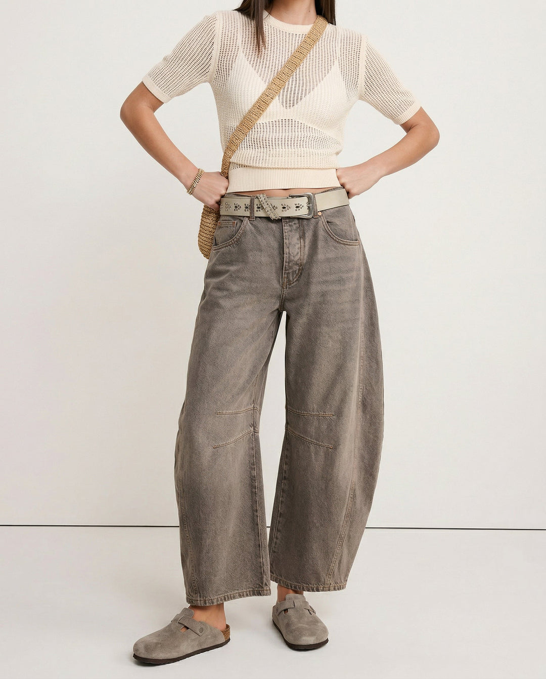 Everly Barrel-Leg Denims