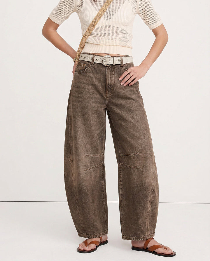 Everly Barrel-Leg Denims